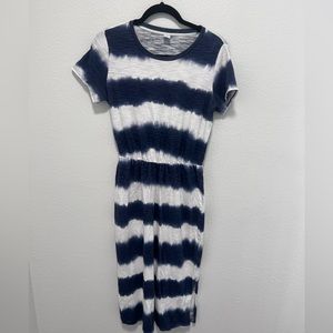 Old Navy Blue White Tie Dye Dress Size Small